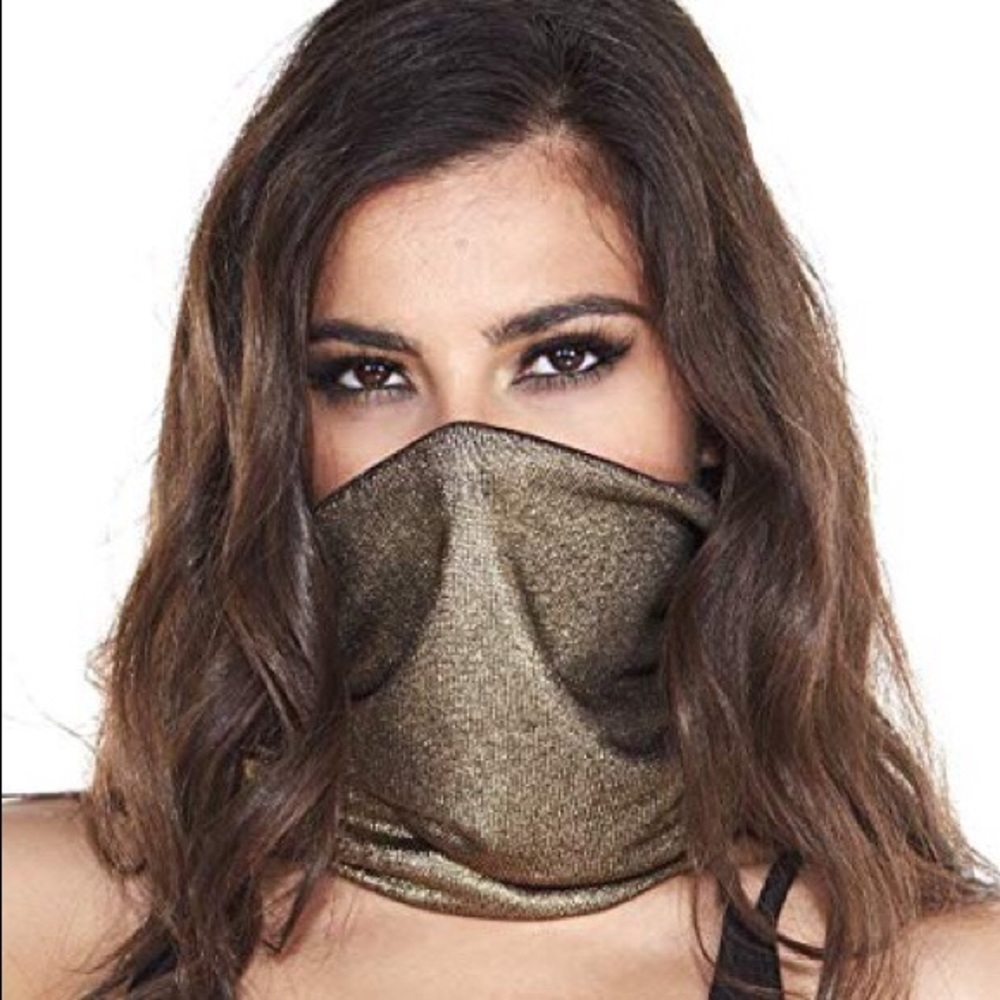 IHeartRaves Starlight Gold Tube Face Mask